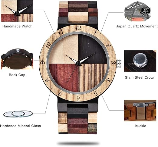 EcoTime Bamboo & Wood Men’s Watch