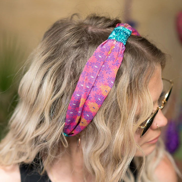 EcoKnot Upcycled Sari Headband 3pcs
